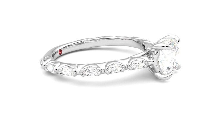 Taylor & Hart Liora Round Engagement Ring 360 degree image 8