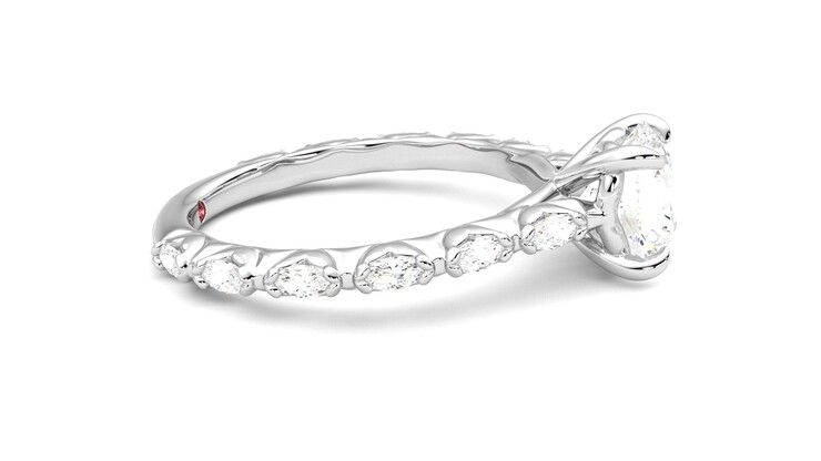 Taylor & Hart Liora Round Engagement Ring 360 degree image 9