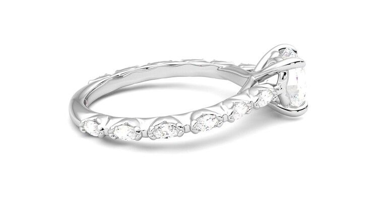 Taylor & Hart Liora Round Engagement Ring 360 degree image 10