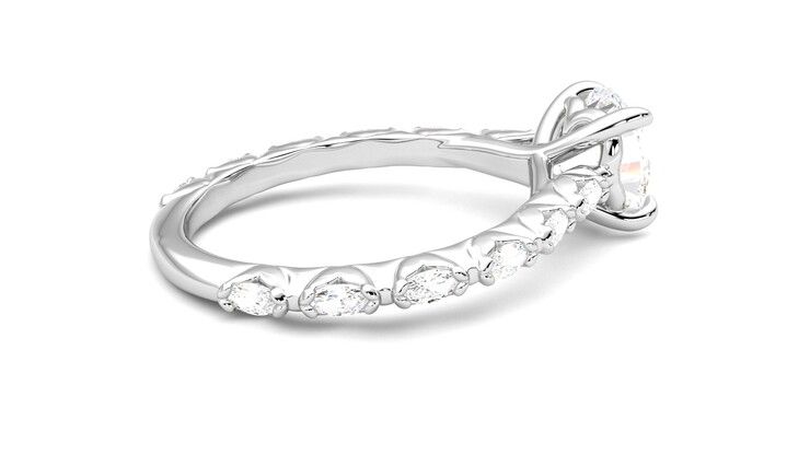 Taylor & Hart Liora Round Engagement Ring 360 degree image 11