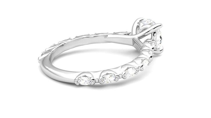 Taylor & Hart Liora Round Engagement Ring 360 degree image 12