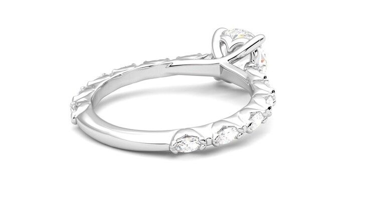 Taylor & Hart Liora Round Engagement Ring 360 degree image 13