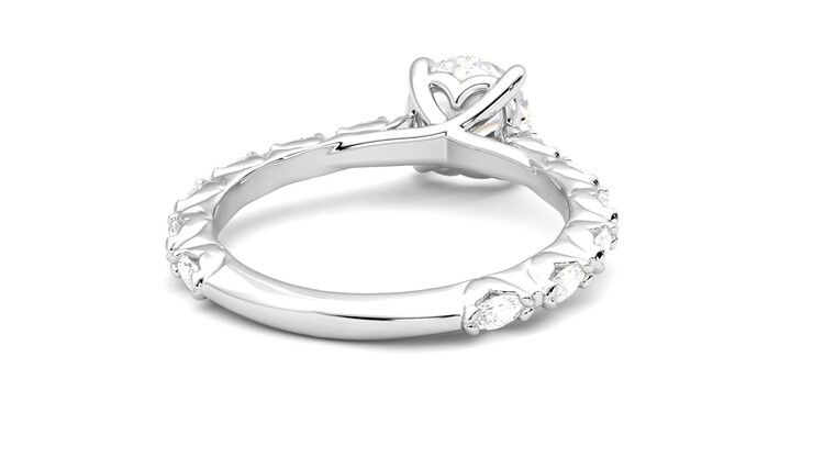 Taylor & Hart Liora Round Engagement Ring 360 degree image 14