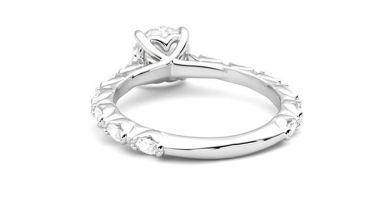 Taylor & Hart Liora Round Engagement Ring 360 degree image 16