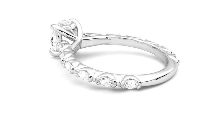 Taylor & Hart Liora Round Engagement Ring 360 degree image 18