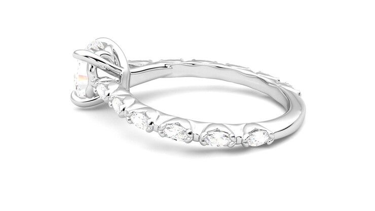Taylor & Hart Liora Round Engagement Ring 360 degree image 19