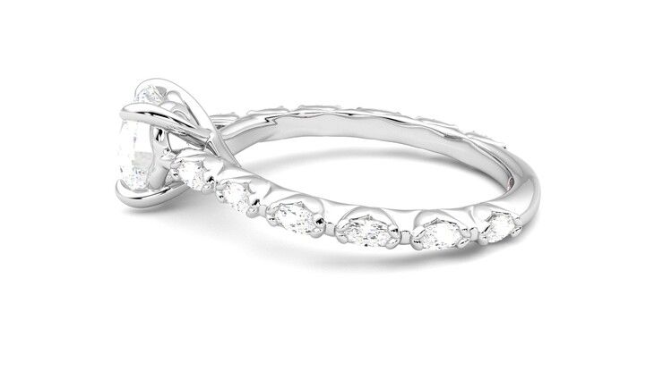 Taylor & Hart Liora Round Engagement Ring 360 degree image 20