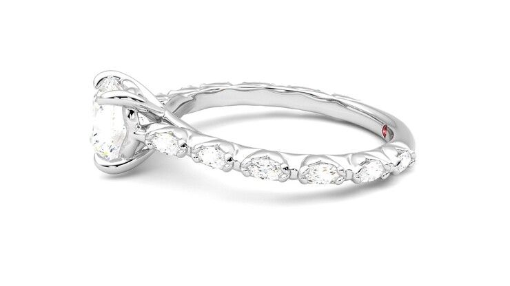 Taylor & Hart Liora Round Engagement Ring 360 degree image 21