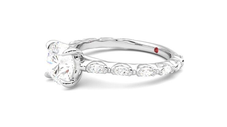 Taylor & Hart Liora Round Engagement Ring 360 degree image 23