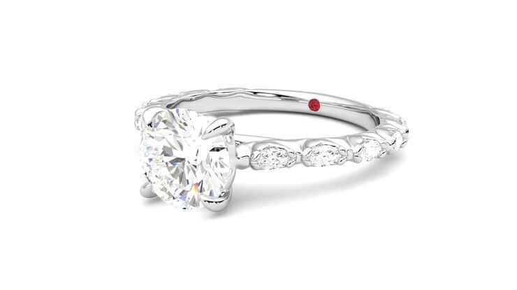 Taylor & Hart Liora Round Engagement Ring 360 degree image 25