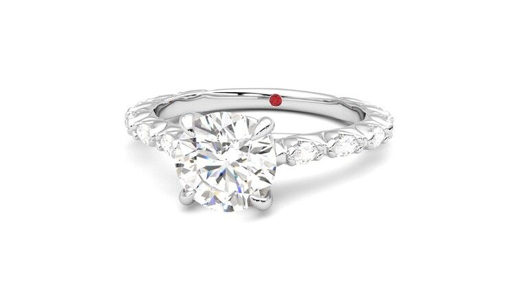 Taylor & Hart Liora Round Engagement Ring 360 degree image 27