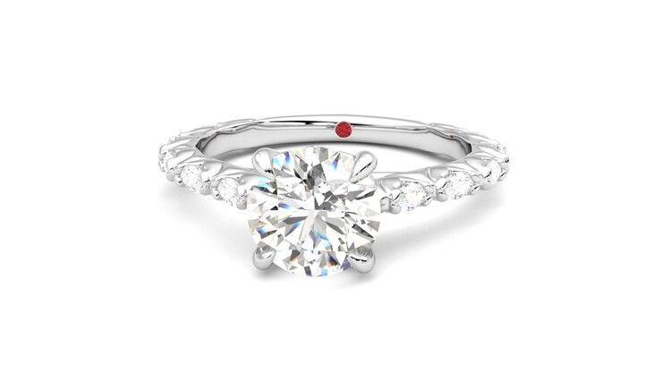 Taylor & Hart Liora Round Engagement Ring 360 degree image 28