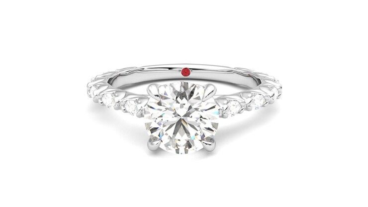 Taylor & Hart Liora Round Engagement Ring 360 degree image 29