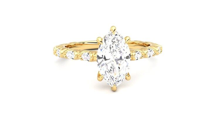 Taylor & Hart Liora Marquise Engagement Ring 360 degree image 2