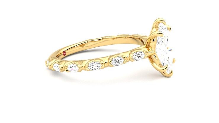 Taylor & Hart Liora Marquise Engagement Ring 360 degree image 8