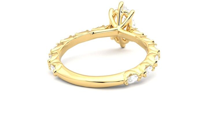 Taylor & Hart Liora Marquise Engagement Ring 360 degree image 14