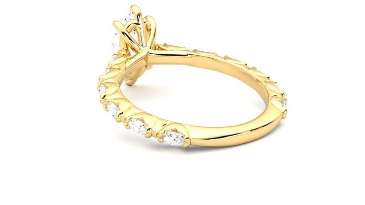 Taylor & Hart Liora Marquise Engagement Ring 360 degree image 17
