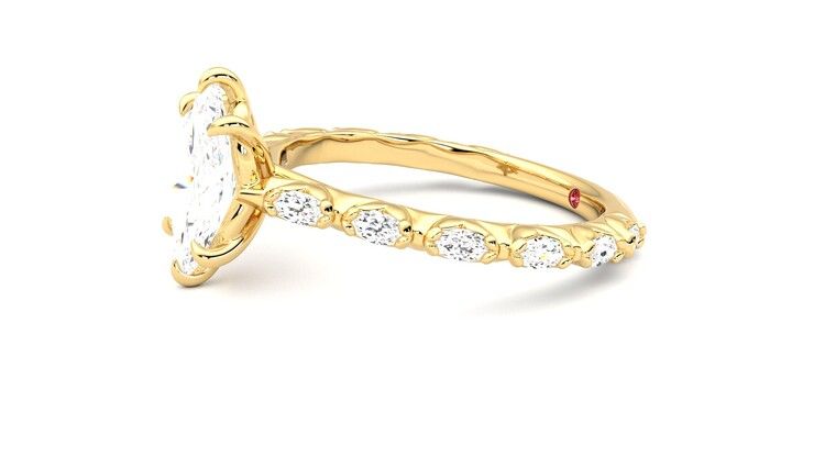 Taylor & Hart Liora Marquise Engagement Ring 360 degree image 22