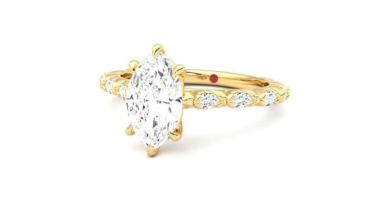 Taylor & Hart Liora Marquise Engagement Ring 360 degree image 26