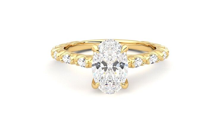 Taylor & Hart Liora Oval Engagement Ring 360 degree image 0