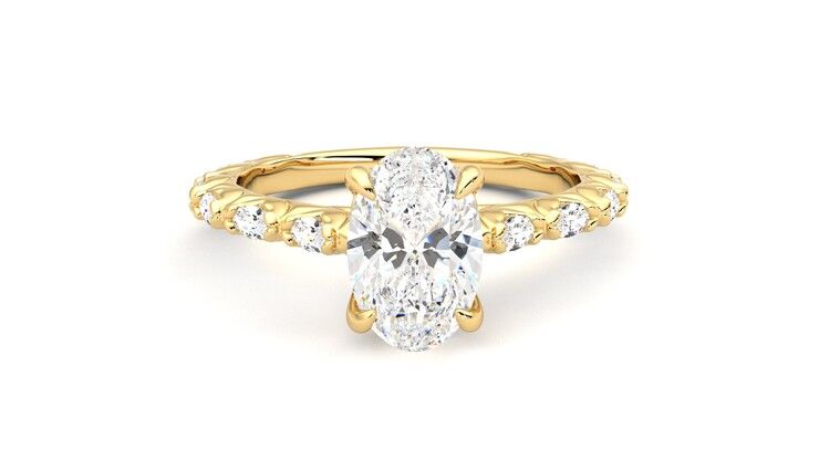 Taylor & Hart Liora Oval Engagement Ring 360 degree image 1