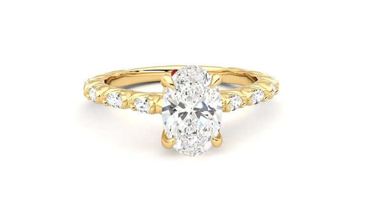 Taylor & Hart Liora Oval Engagement Ring 360 degree image 2