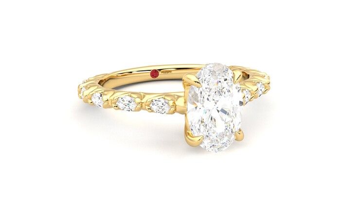 Taylor & Hart Liora Oval Engagement Ring 360 degree image 4