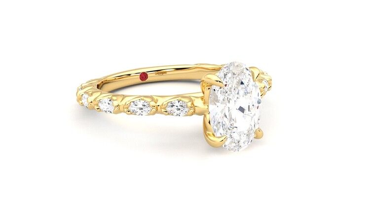 Taylor & Hart Liora Oval Engagement Ring 360 degree image 5