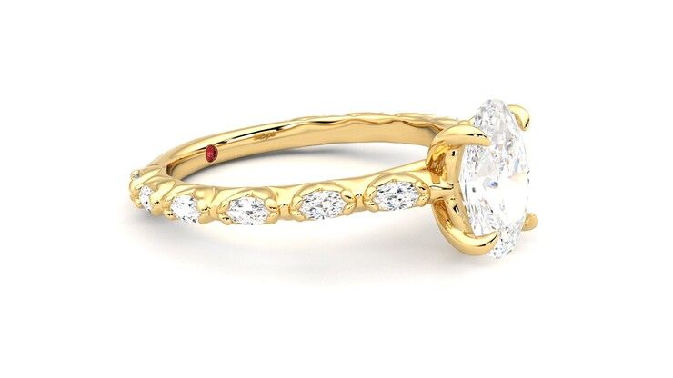 Taylor & Hart Liora Oval Engagement Ring 360 degree image 7