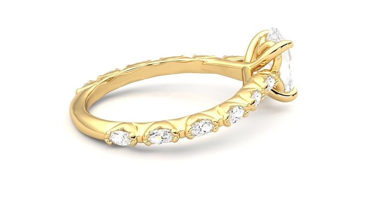 Taylor & Hart Liora Oval Engagement Ring 360 degree image 11
