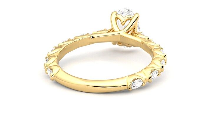 Taylor & Hart Liora Oval Engagement Ring 360 degree image 14