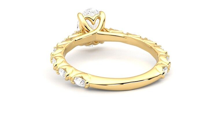 Taylor & Hart Liora Oval Engagement Ring 360 degree image 16