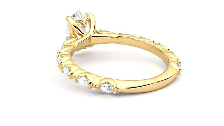 Taylor & Hart Liora Oval Engagement Ring 360 degree image 17