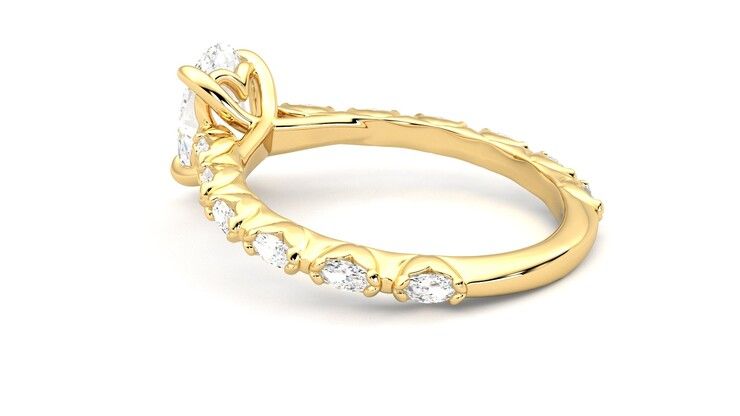 Taylor & Hart Liora Oval Engagement Ring 360 degree image 18
