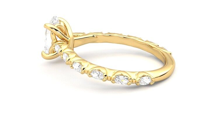 Taylor & Hart Liora Oval Engagement Ring 360 degree image 19