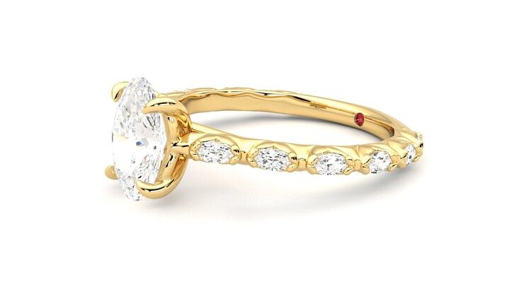 Taylor & Hart Liora Oval Engagement Ring 360 degree image 23