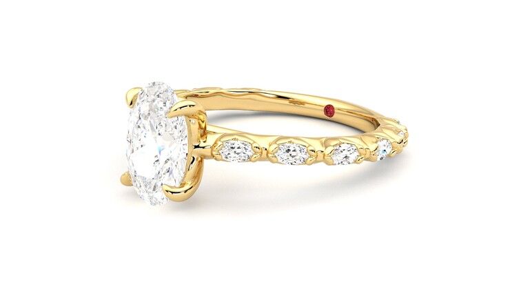Taylor & Hart Liora Oval Engagement Ring 360 degree image 24