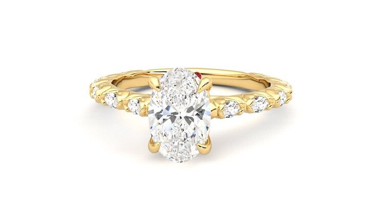 Taylor & Hart Liora Oval Engagement Ring 360 degree image 28