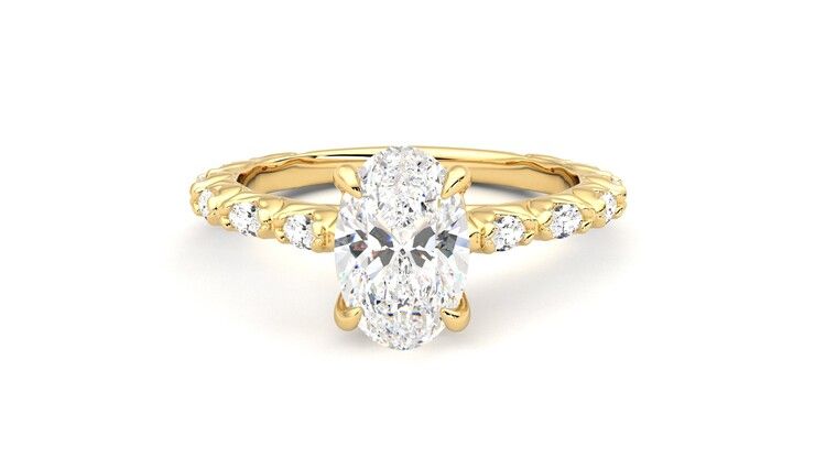 Taylor & Hart Liora Oval Engagement Ring 360 degree image 29