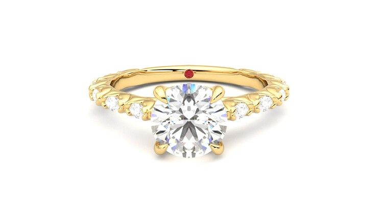 Taylor & Hart Liora Round Engagement Ring 360 degree image 0