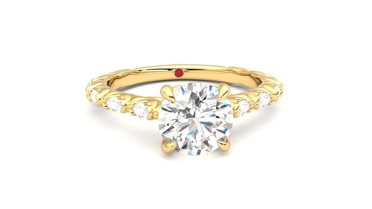 Taylor & Hart Liora Round Engagement Ring 360 degree image 2