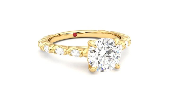 Taylor & Hart Liora Round Engagement Ring 360 degree image 4