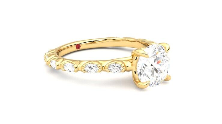 Taylor & Hart Liora Round Engagement Ring 360 degree image 6