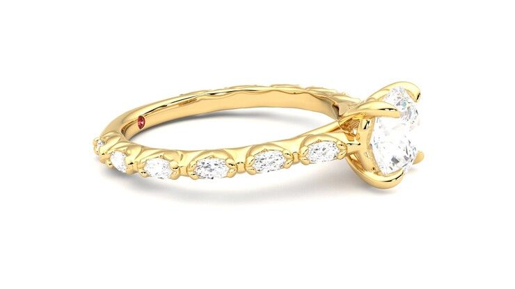 Taylor & Hart Liora Round Engagement Ring 360 degree image 8