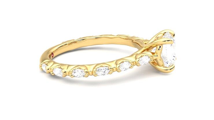 Taylor & Hart Liora Round Engagement Ring 360 degree image 9