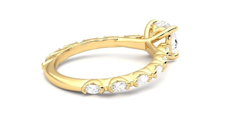 Taylor & Hart Liora Round Engagement Ring 360 degree image 12