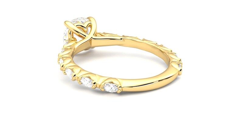 Taylor & Hart Liora Round Engagement Ring 360 degree image 17