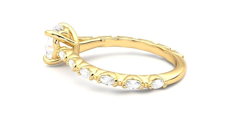 Taylor & Hart Liora Round Engagement Ring 360 degree image 19