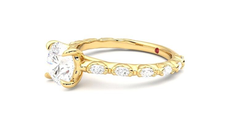 Taylor & Hart Liora Round Engagement Ring 360 degree image 23