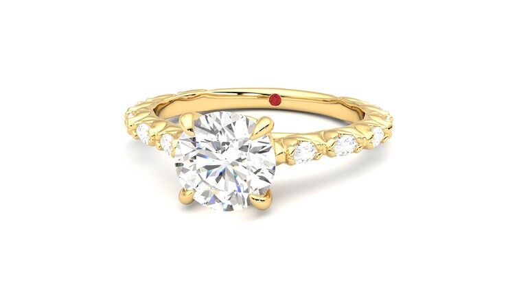 Taylor & Hart Liora Round Engagement Ring 360 degree image 27